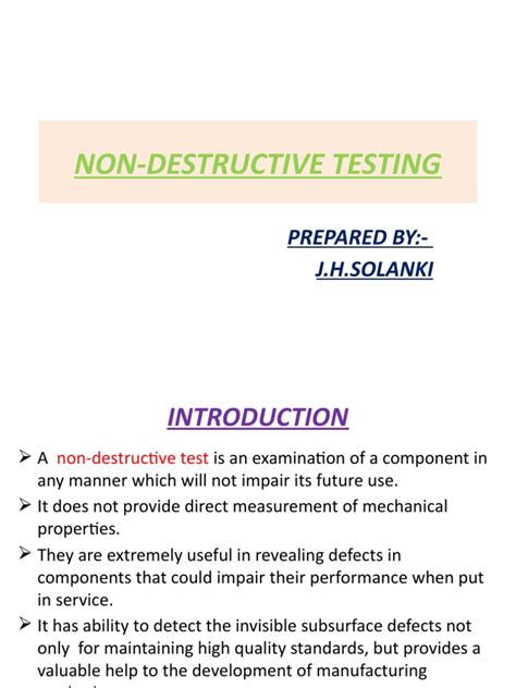 non destructive testing pdf